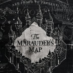 Produktbild Harry Potter - Svart loopscarf med Marodörkartan