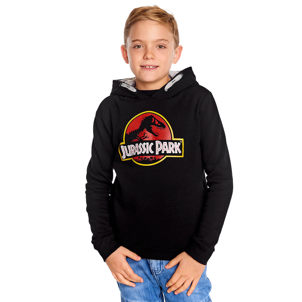 Produktbild Jurassic Park - Filmens logotyp Barn Hoodie svart