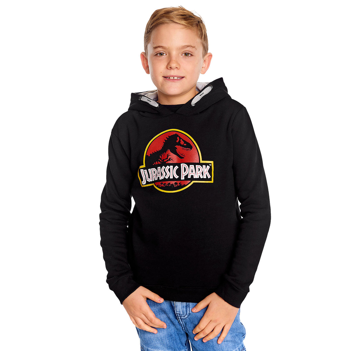 Produktbild Jurassic Park - Filmens logotyp Barn Hoodie svart