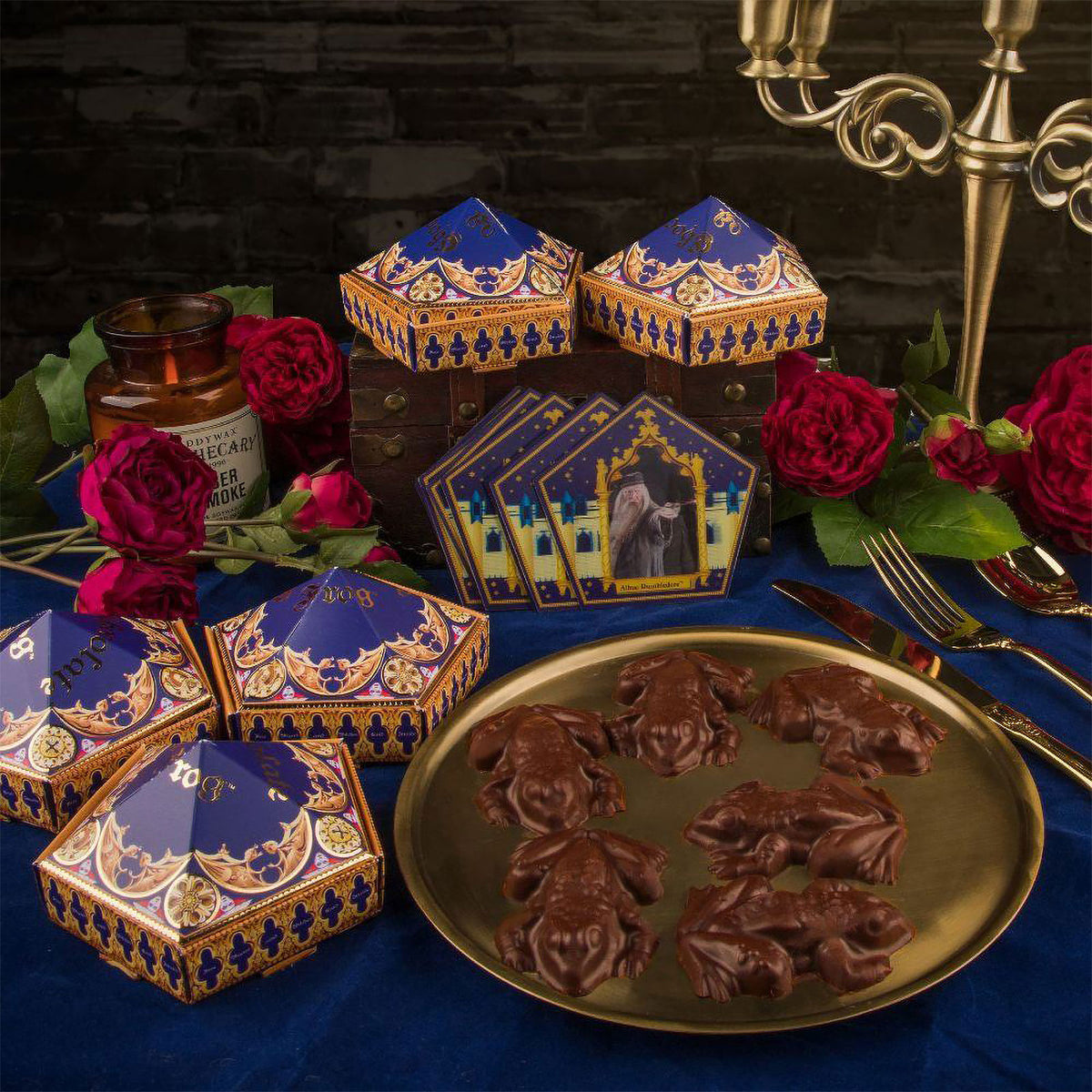Produktbild Chokladgroda pralinform set med samlarkort - Harry Potter