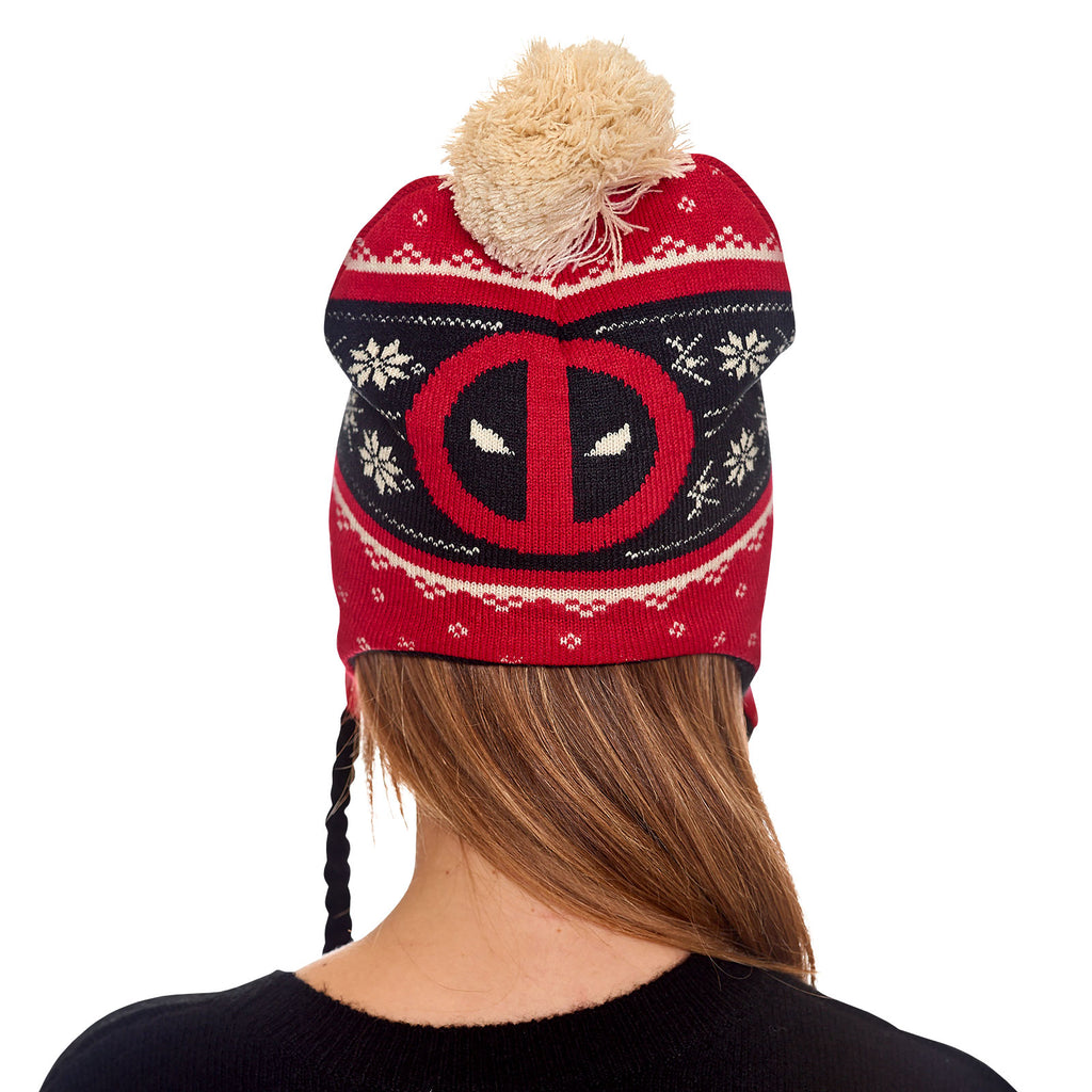 Produktbild Deadpool - Mössa med tofsar och logotyp