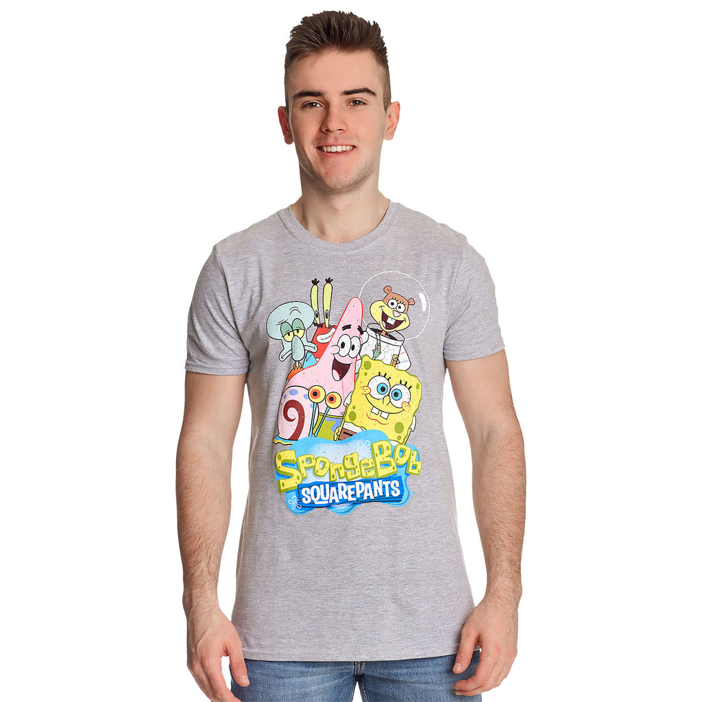 Produktbild SpongeBob - Friends Together T-shirt grå