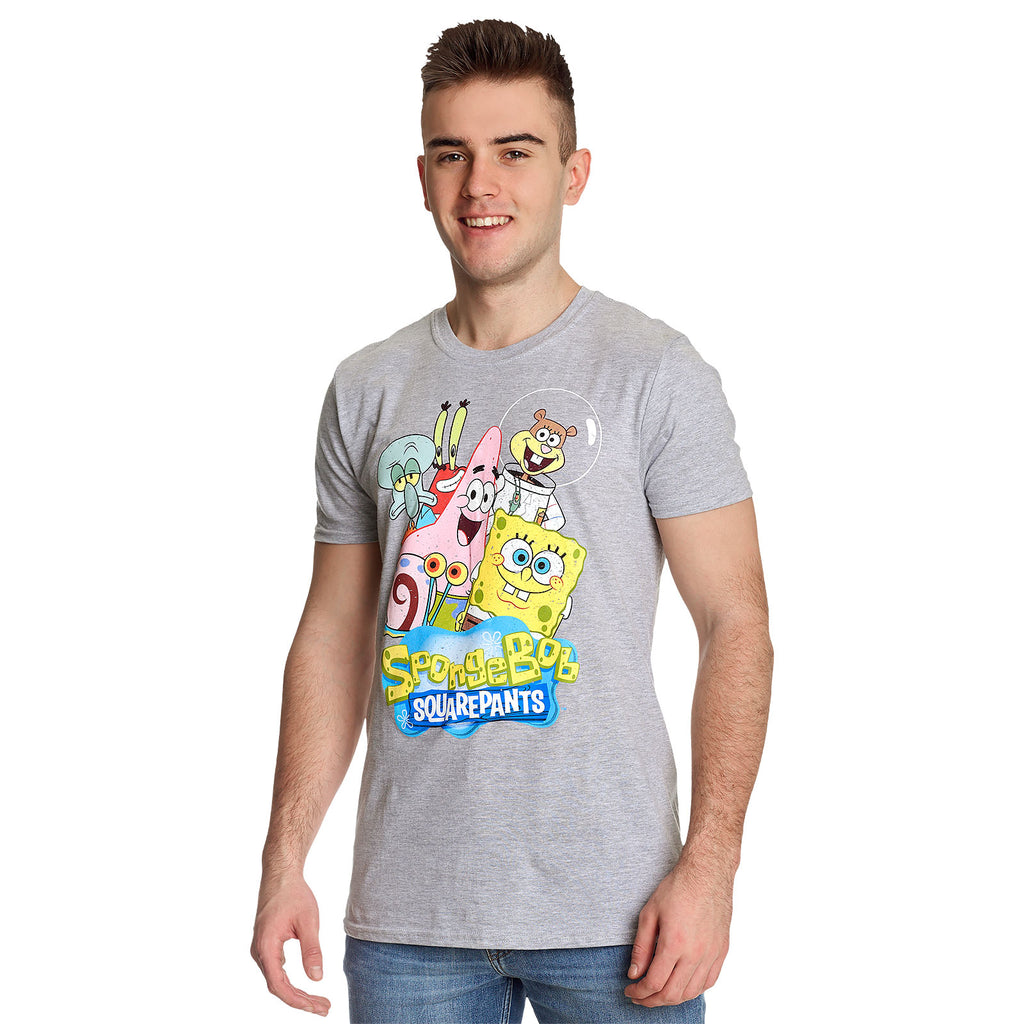 Produktbild SpongeBob - Friends Together T-shirt grå