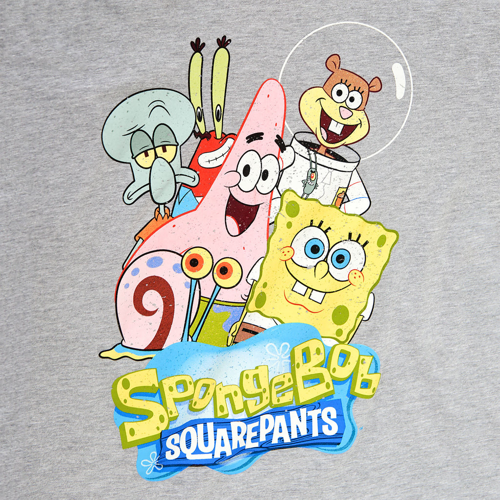 Produktbild SpongeBob - Friends Together T-shirt grå
