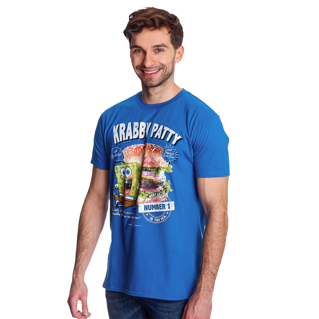 Produktbild SpongeBob - Krabby Patty T-shirt blå