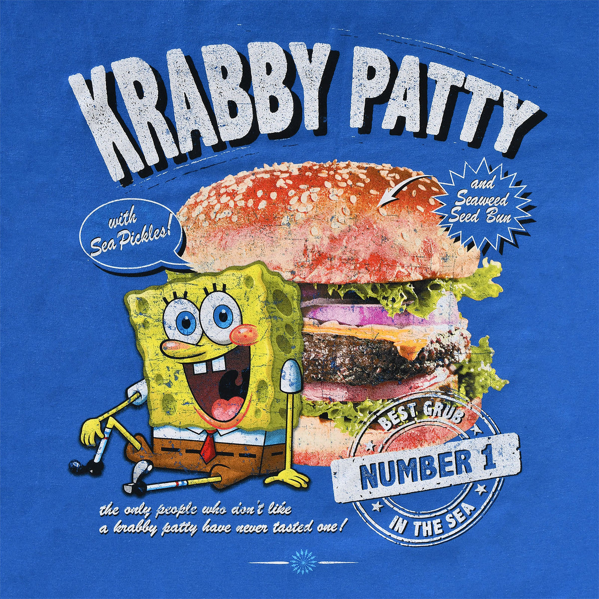 Produktbild SpongeBob - Krabby Patty T-shirt blå