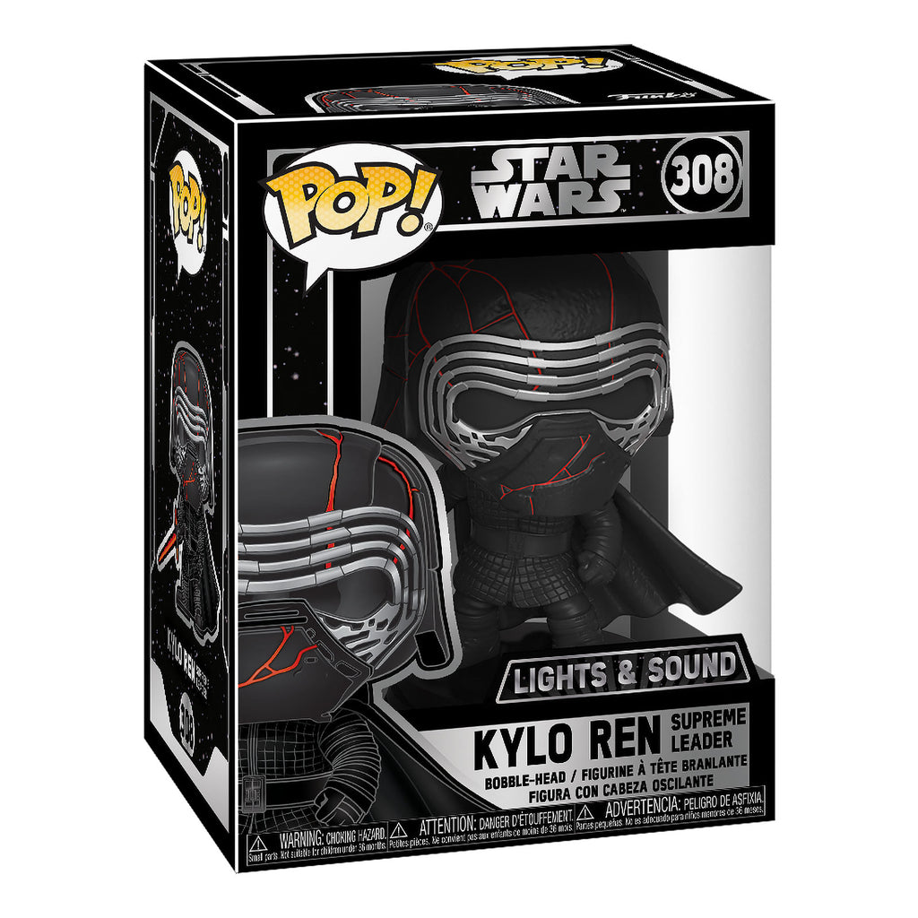 Produktbild Star Wars - Kylo Ren Funko Pop figur med vickande huvud, ljus och ljud