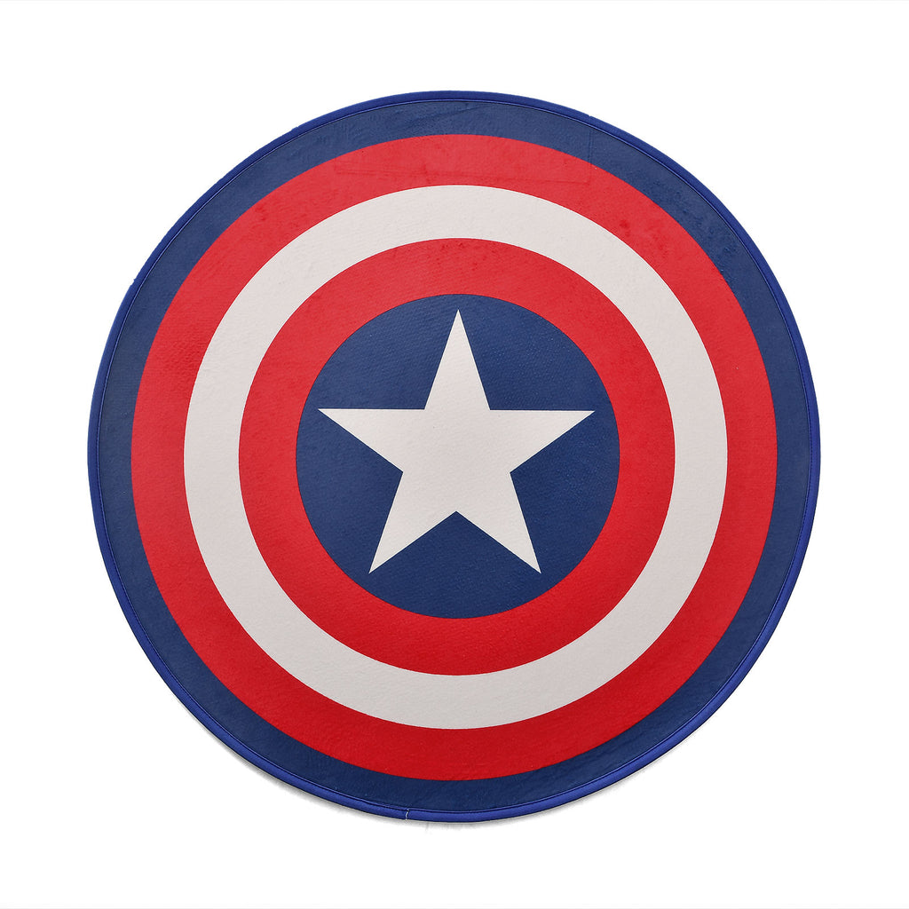 Produktbild Captain America - Rund matta med sköldmotiv