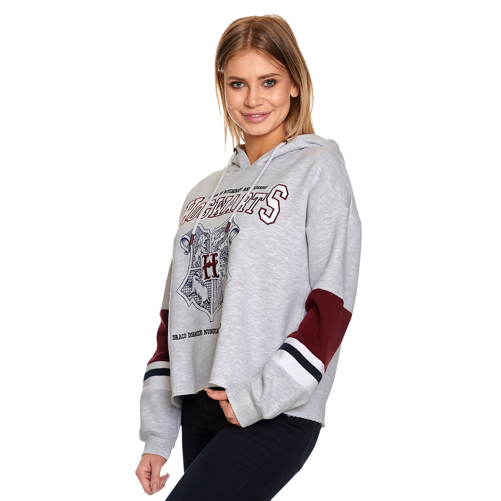Product image Harry Potter - Hogwarts School Crop Hoodie Women's Grey