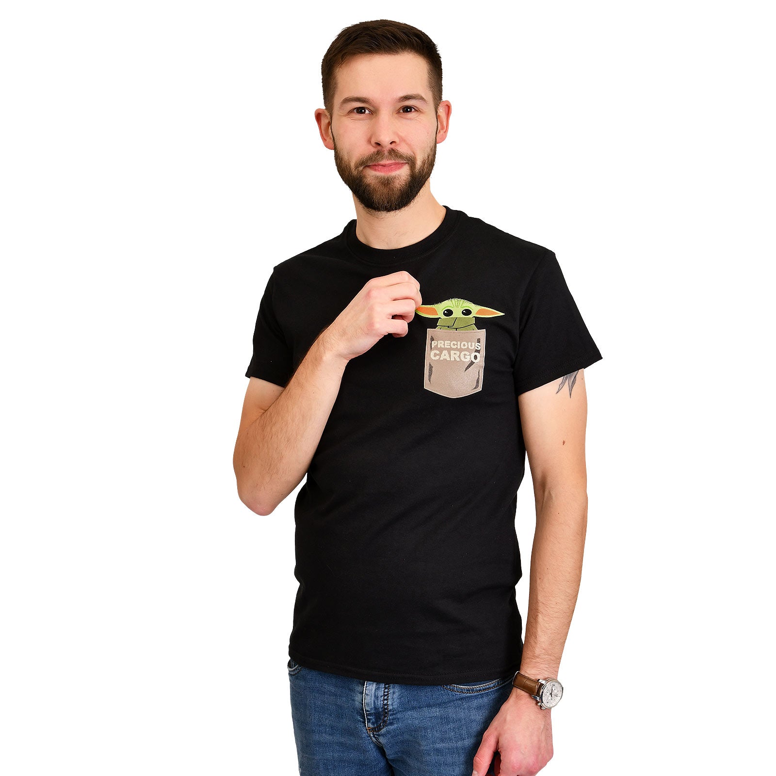 Produktbild The Child Precious Cargo T-shirt svart - Star Wars The Mandalorian