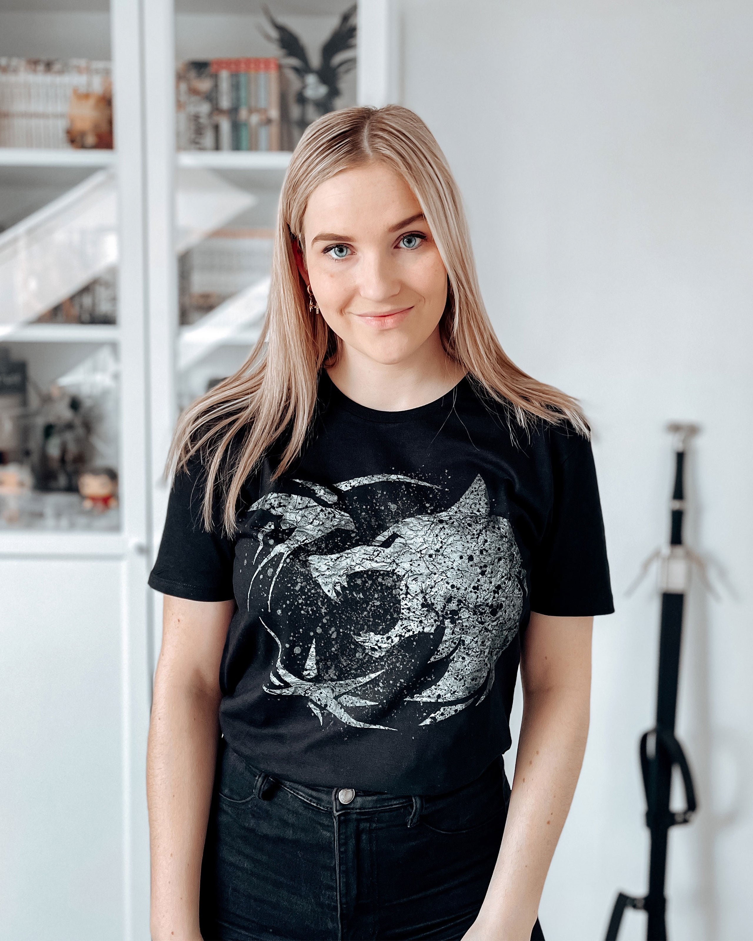 Product image Wolf Emblem T-Shirt for Witcher Fans black