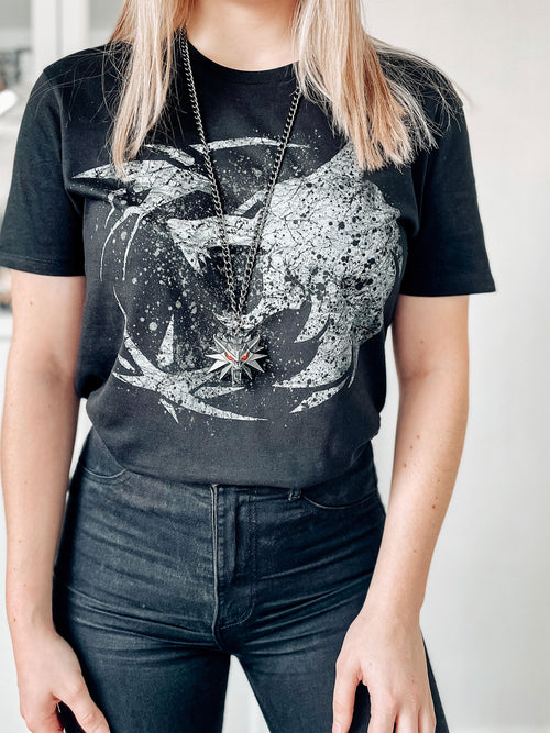 Produktbild Wolf Emblem T-shirt för Witcher-fans svart