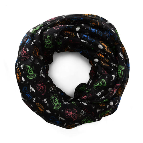 Produktbild Harry Potter - Hogwarts vapensköld loopscarf svart
