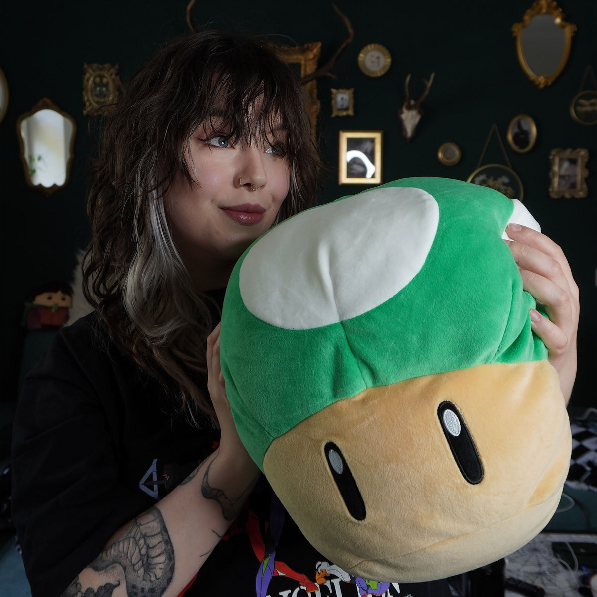 Produktbild Super Mario - 1 UP Svamp Plyschfigur XL