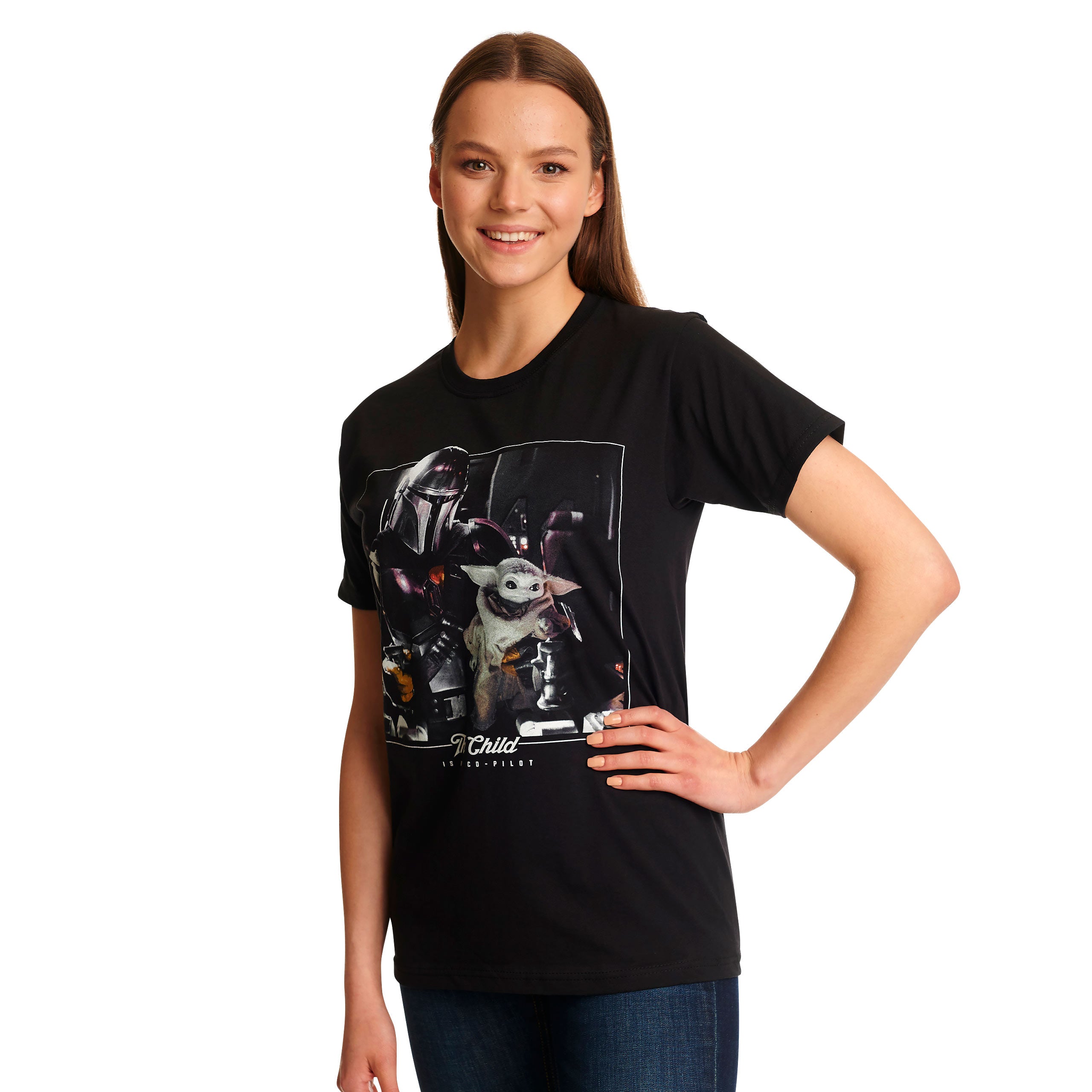 Produktbild The Child is My Co-Pilot T-shirt svart - Star Wars The Mandalorian
