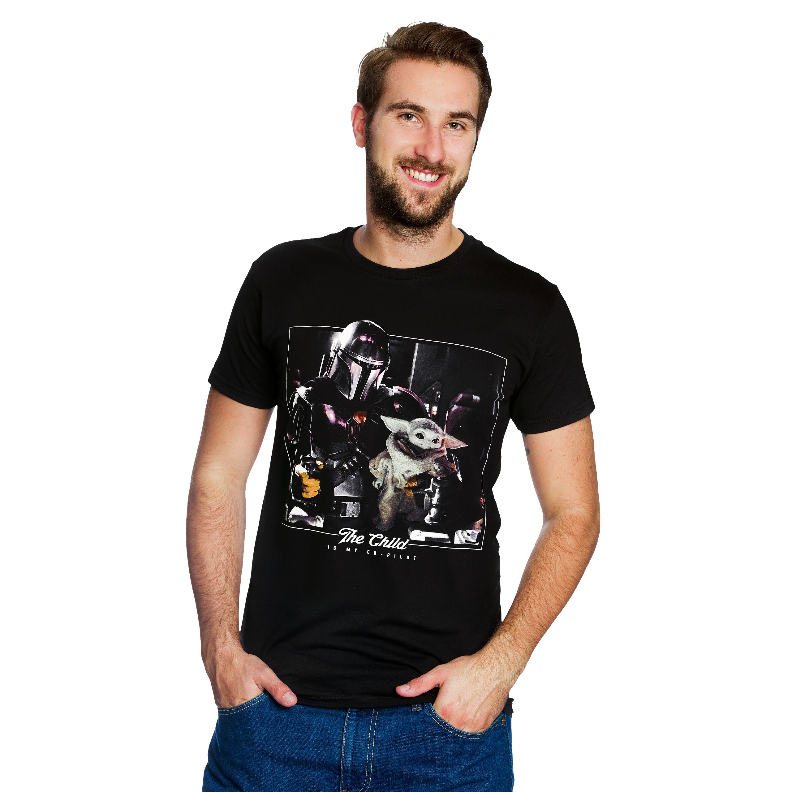 Produktbild The Child is My Co-Pilot T-shirt svart - Star Wars The Mandalorian