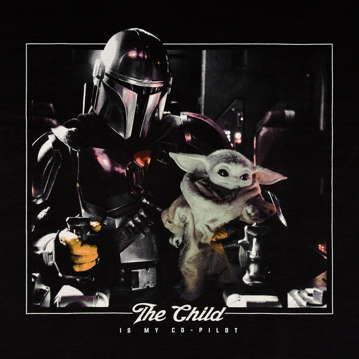 Produktbild The Child is My Co-Pilot T-shirt svart - Star Wars The Mandalorian