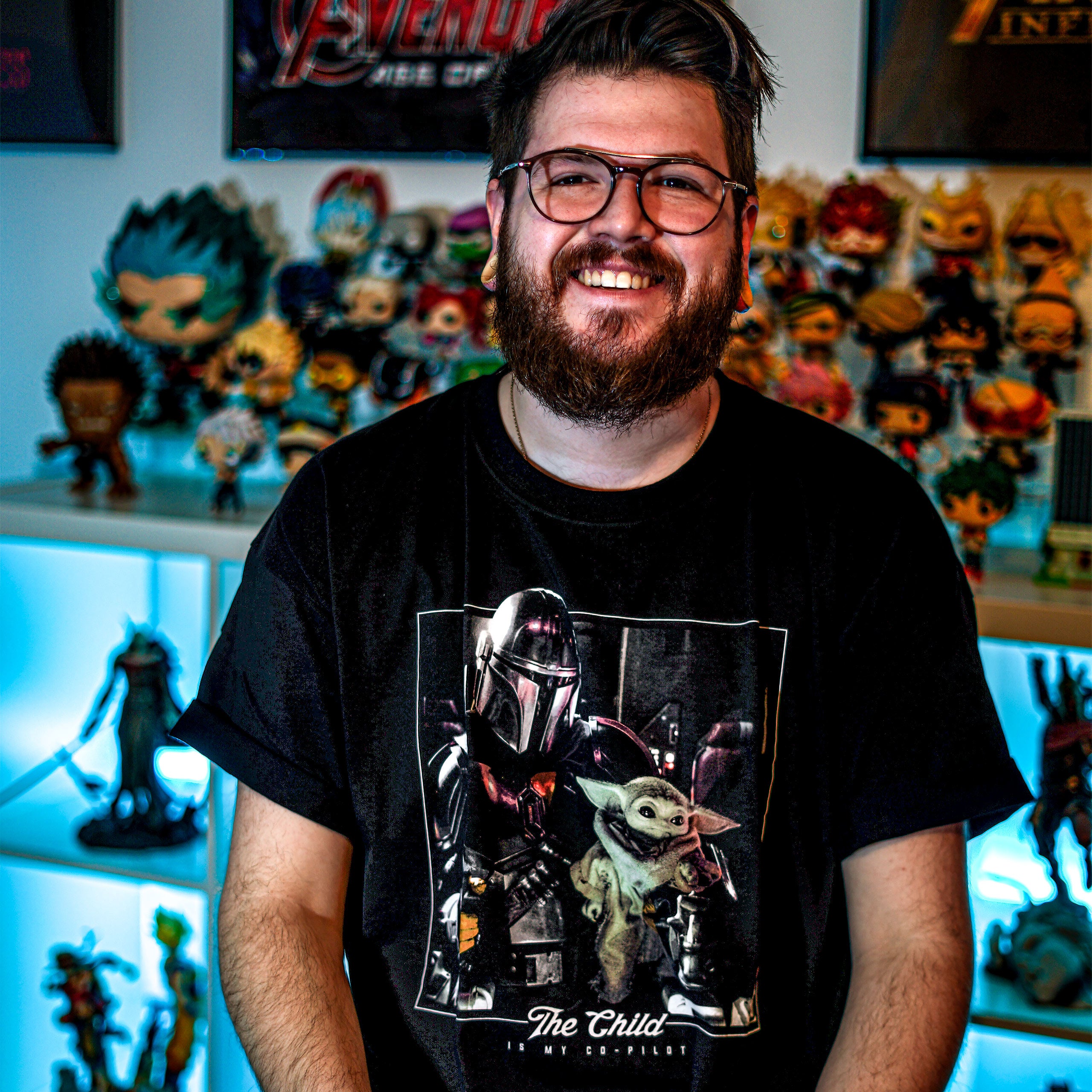 Produktbild The Child is My Co-Pilot T-shirt svart - Star Wars The Mandalorian