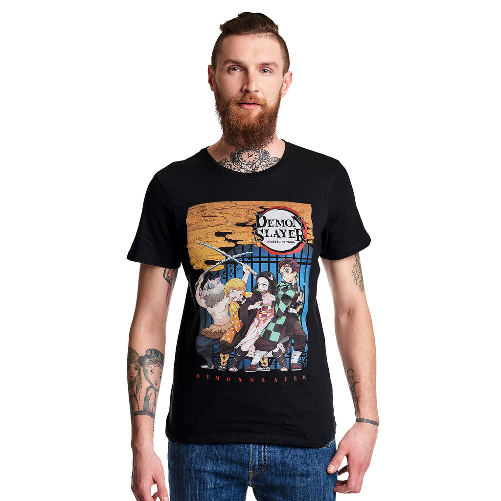 Produktbild Demon Slayer - Karaktärsposter T-shirt svart