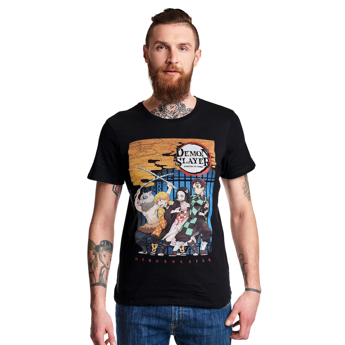 Produktbild Demon Slayer - Karaktärsposter T-shirt svart