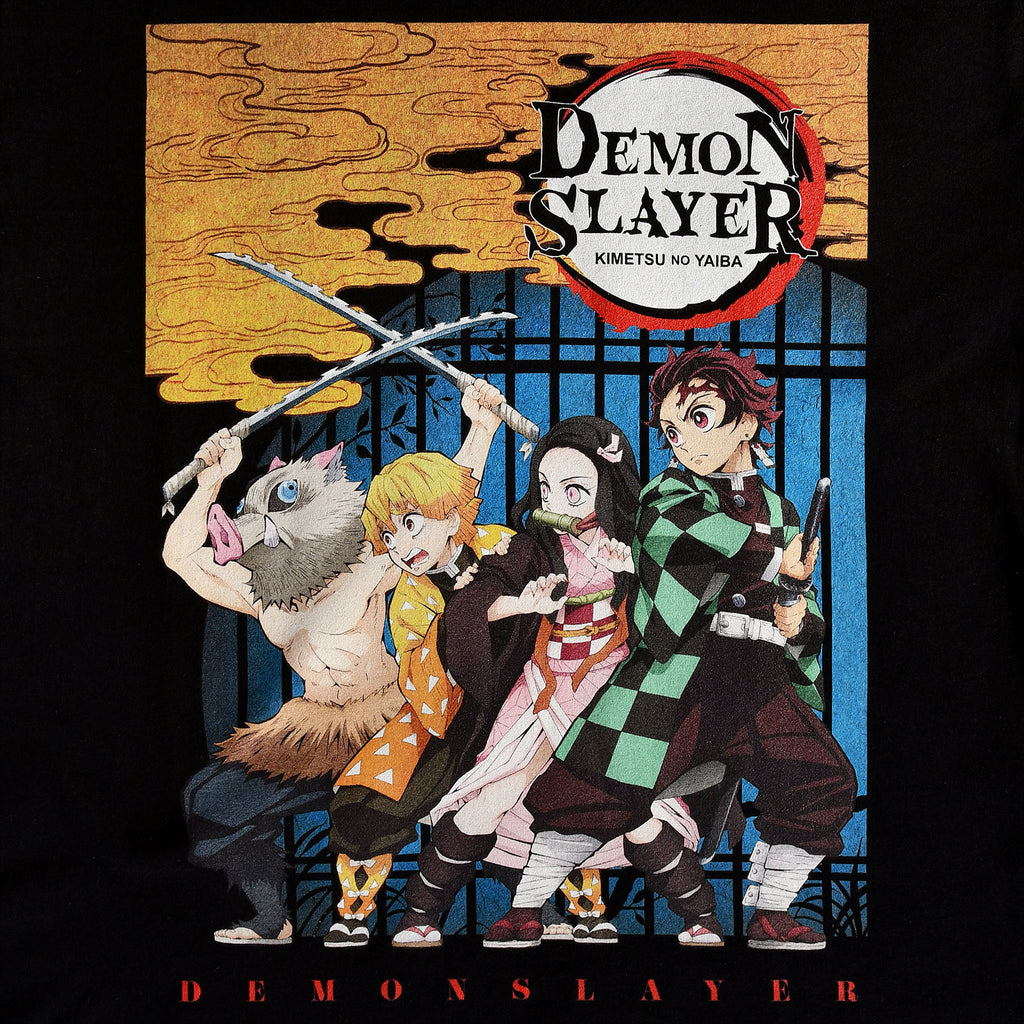 Produktbild Demon Slayer - Karaktärsposter T-shirt svart