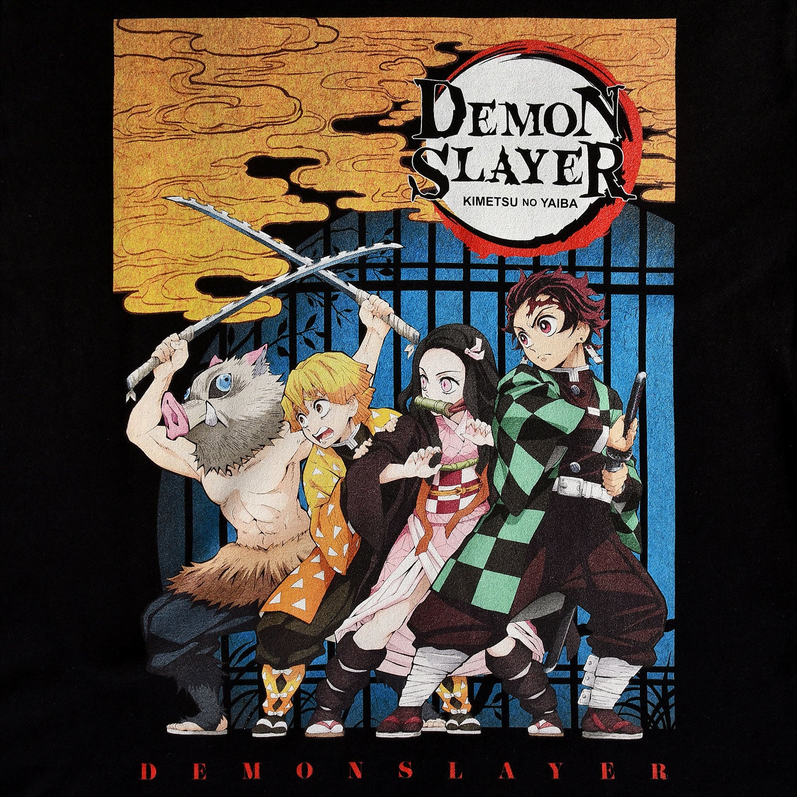 Produktbild Demon Slayer - Karaktärsposter T-shirt svart