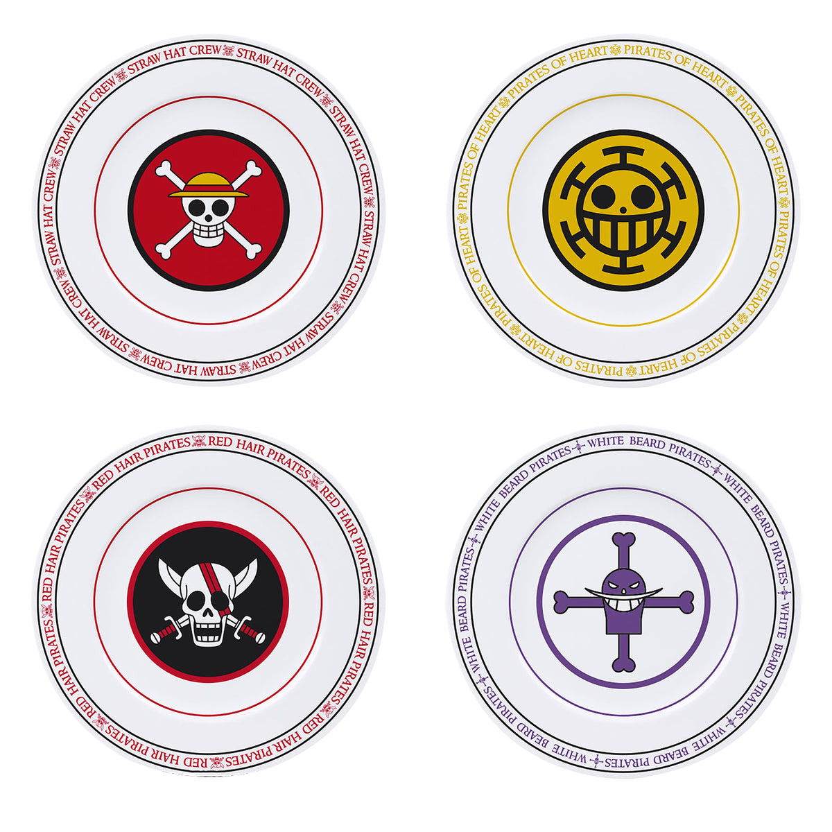 Produktbild One Piece - Tallriksset med piratbesättningarnas logotyper