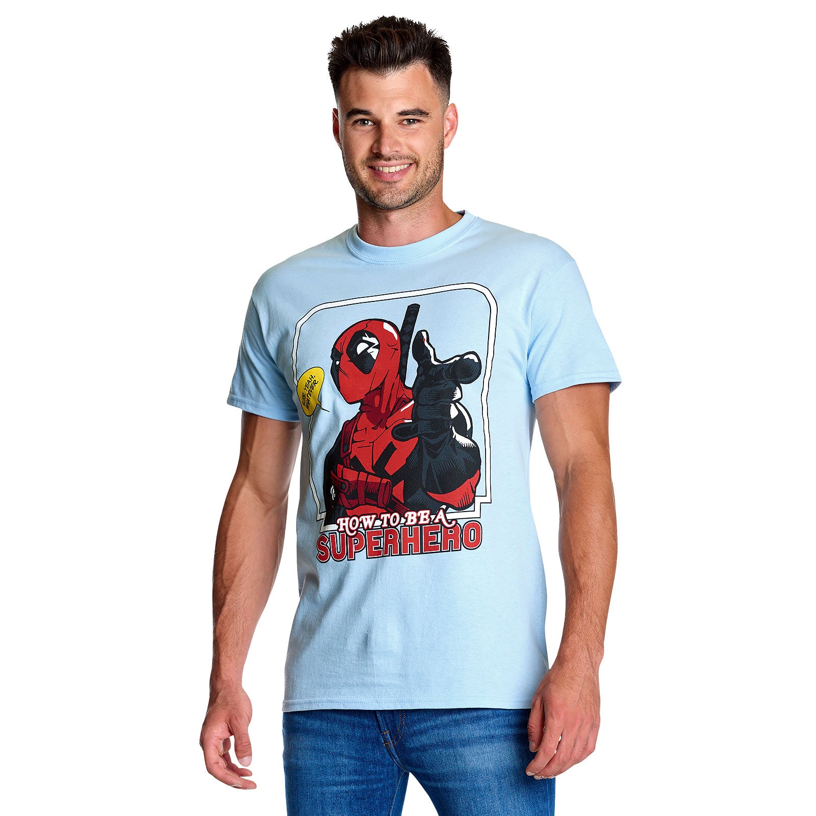 Produktbild Deadpool - Hur man blir en superhjälte T-shirt blå