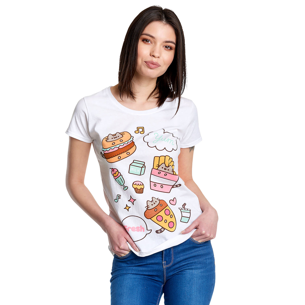 Produktbild Pusheen - Foodie T-shirt dam vit