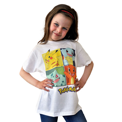 Produktbild Pokemon - Kanto-Starter T-shirt barn vit