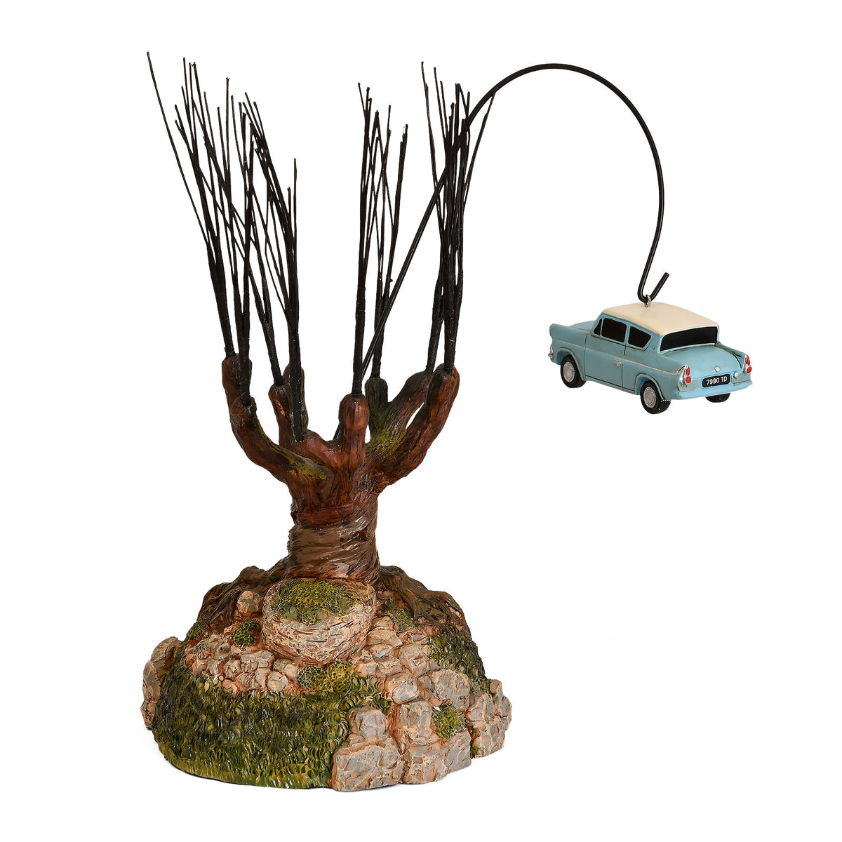 Produktbild Miniatyrreplik av Piskande Pilträdet med flygande bil - Harry Potter