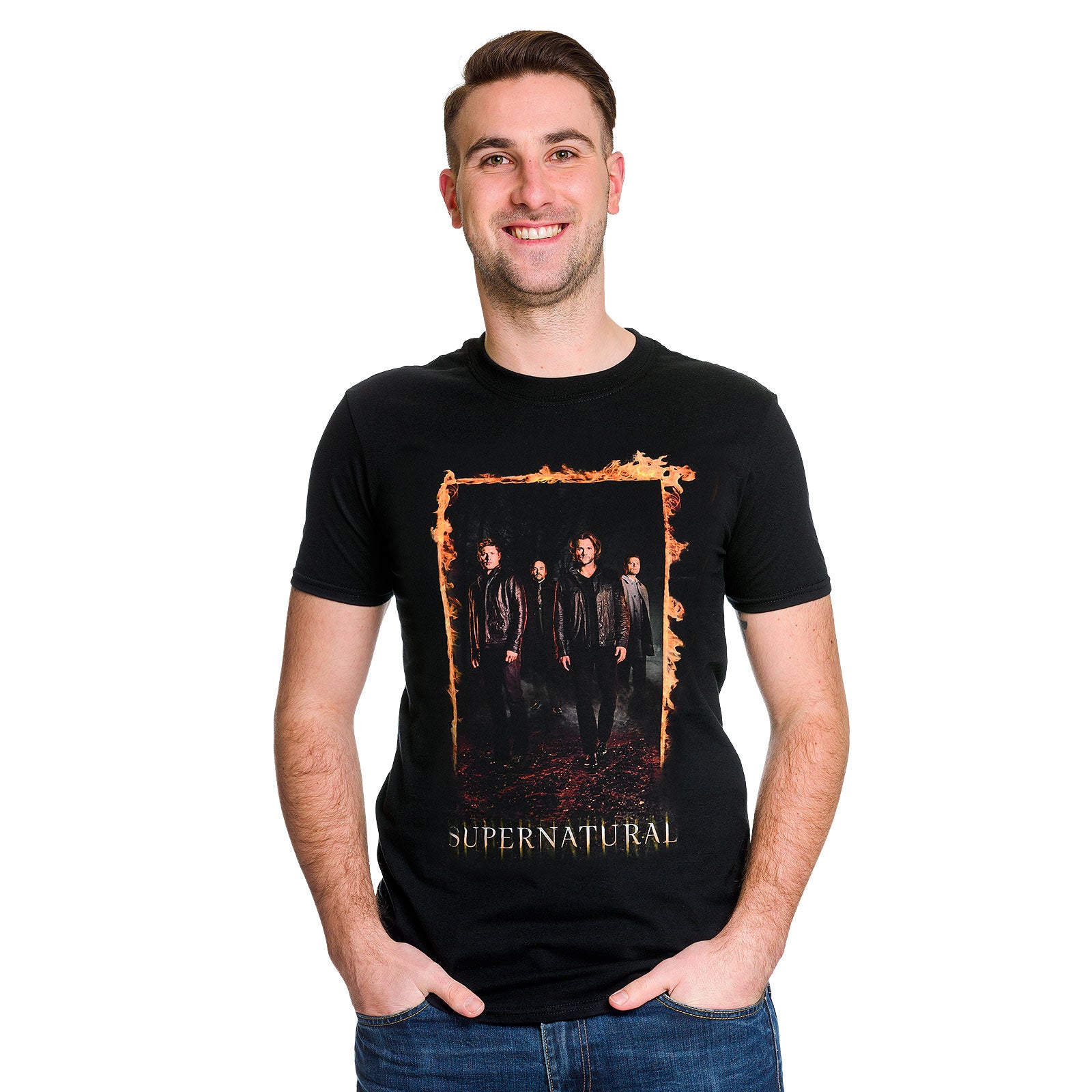 Produktbild Supernatural - Burning Gate Poster T-Shirt svart