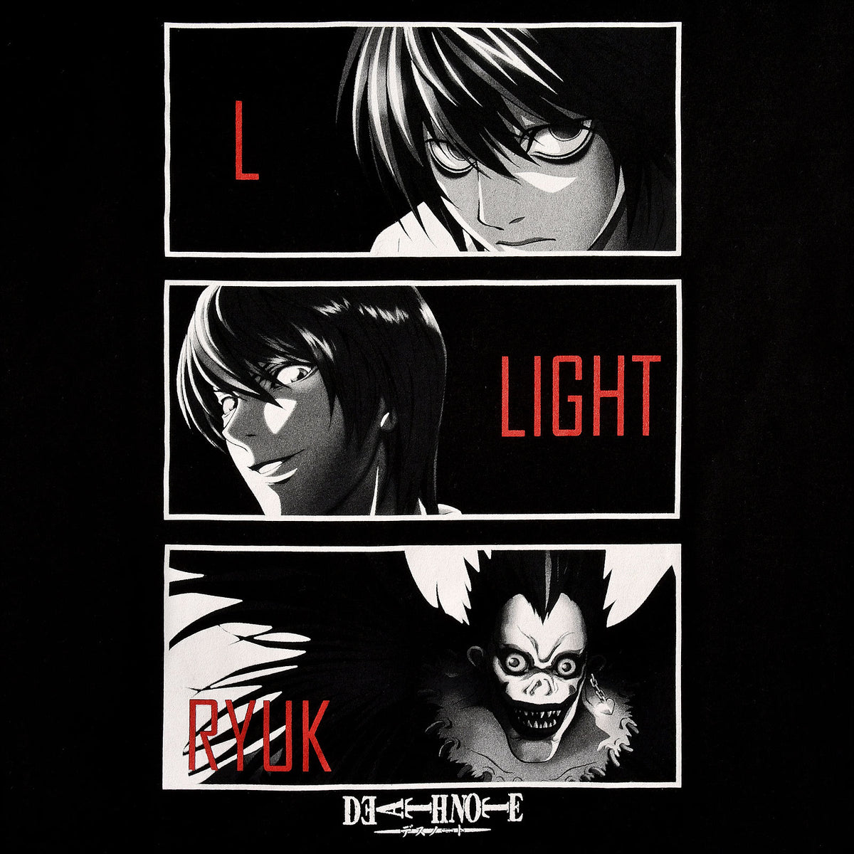 Produktbild Death Note - Karaktärs T-shirt svart