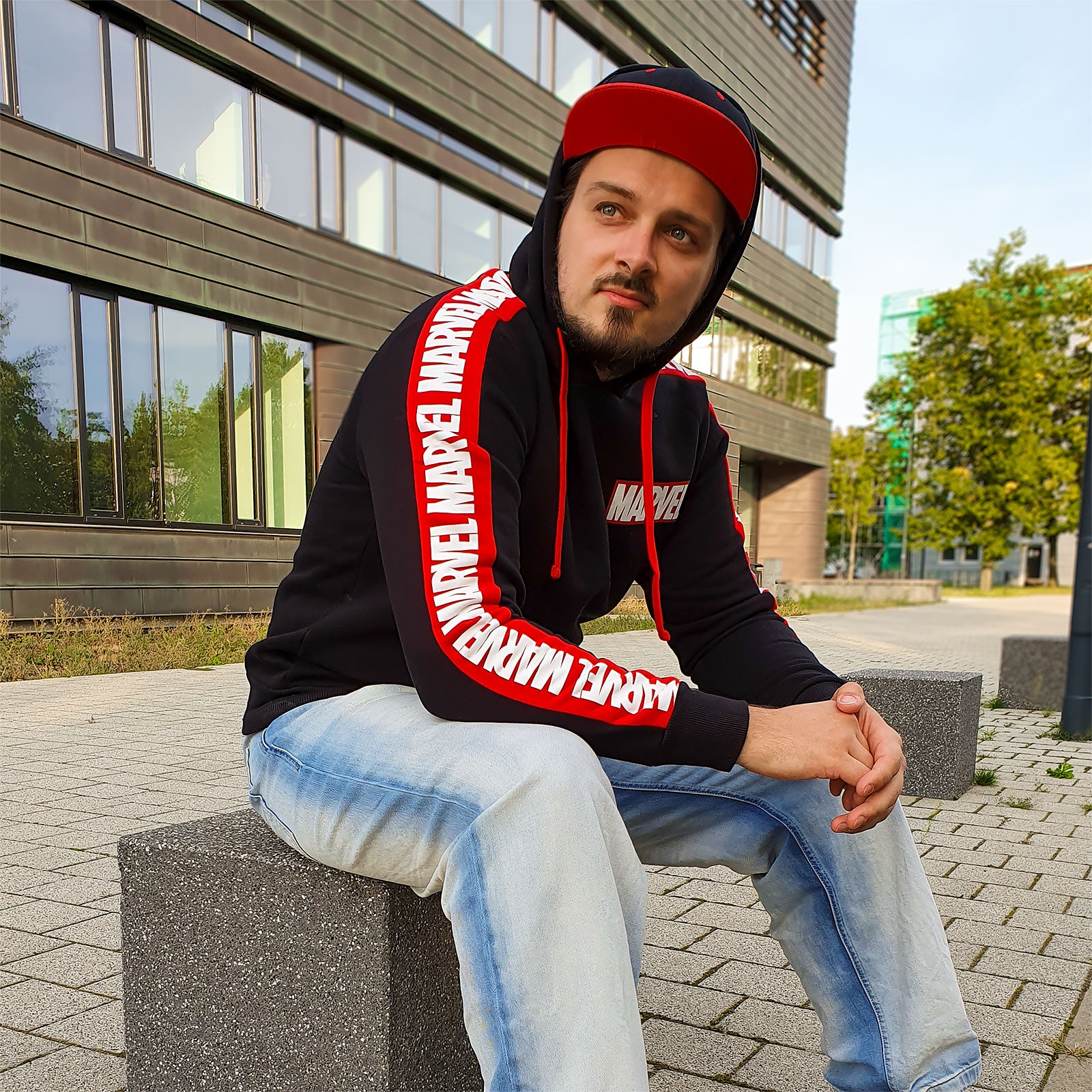 Product image Marvel - Logo Hoodie with Sleeve Print Black