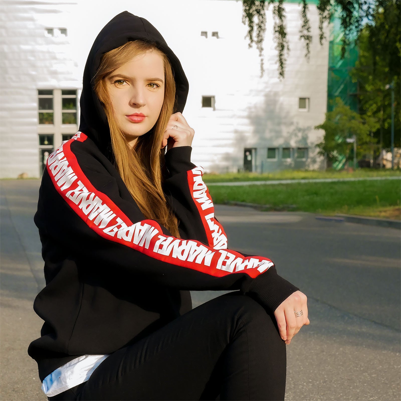 Product image Marvel - Logo Hoodie with Sleeve Print Black