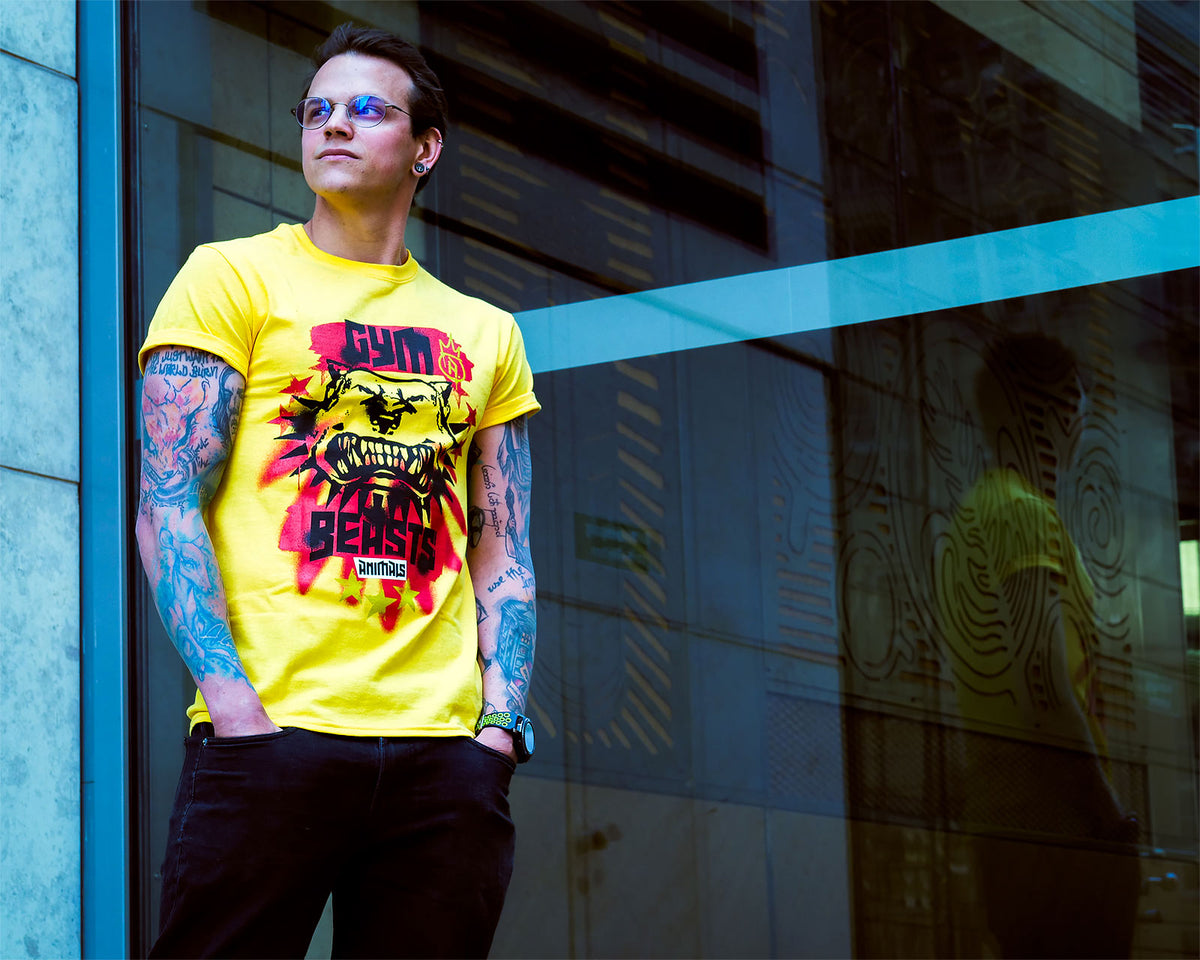 Produktbild Cyberpunk 2077 - Gym Beasts T-shirt gul