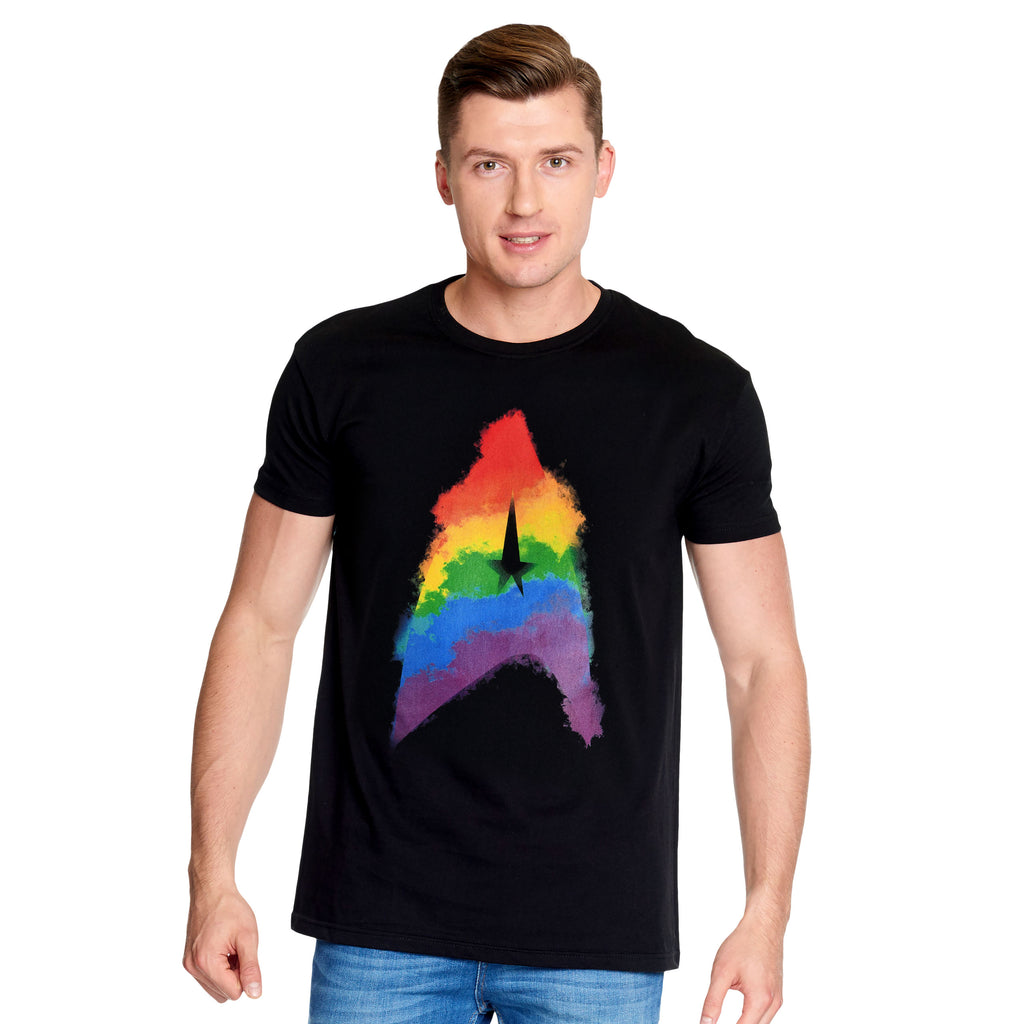 Produktbild Star Trek - Svart T-shirt med regnbågsfärgad Pride-logga
