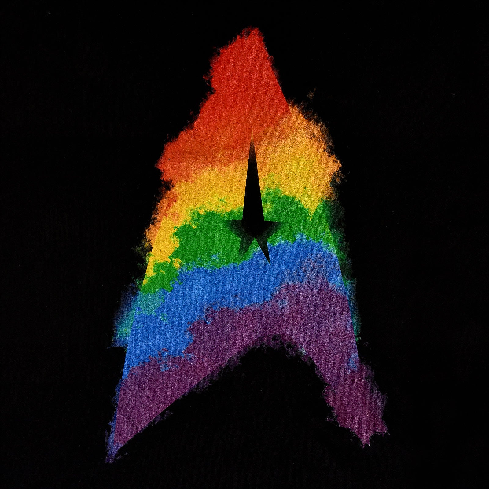 Produktbild Star Trek - Svart T-shirt med regnbågsfärgad Pride-logga