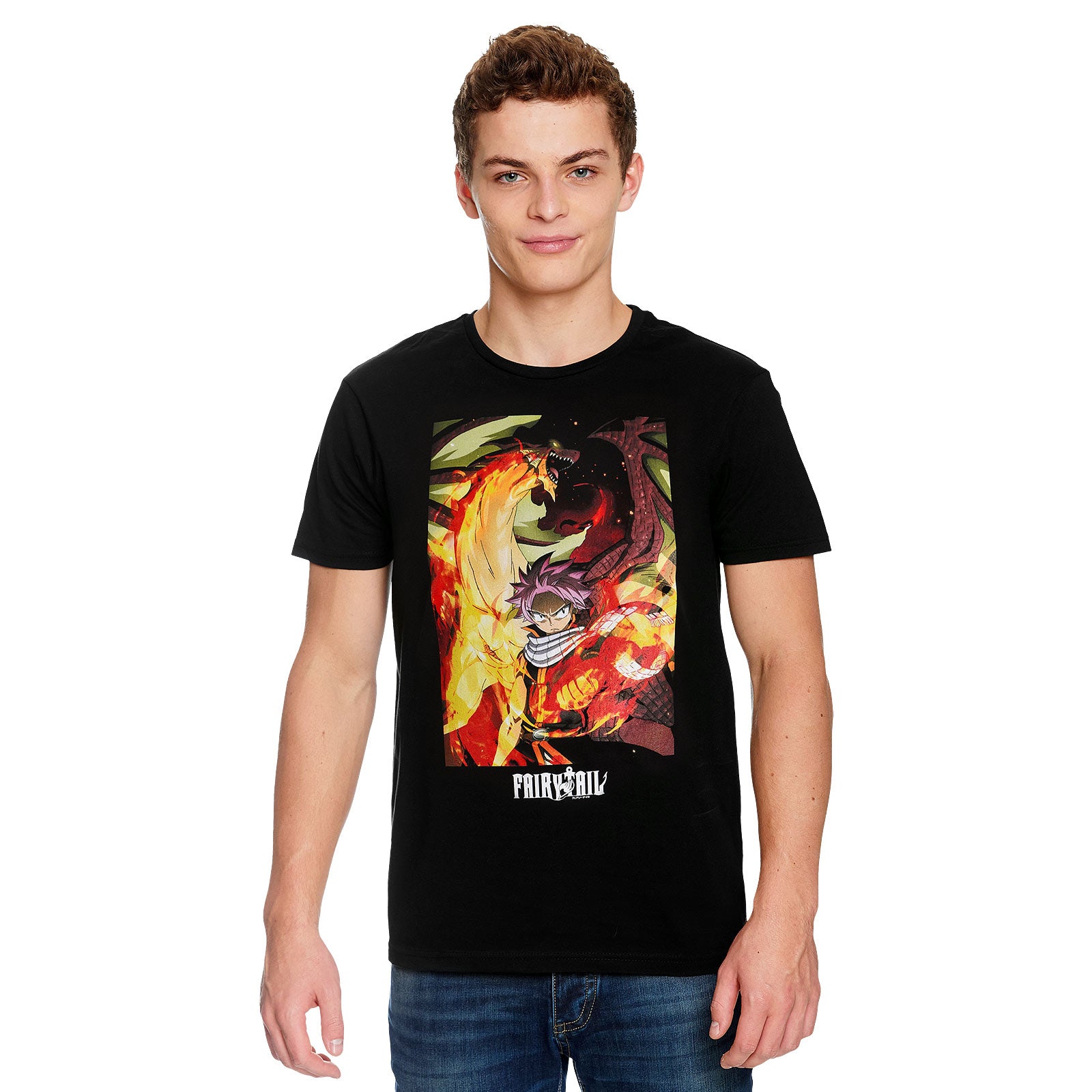 Produktbild Fairy Tail - Natsu med Igneel T-shirt svart