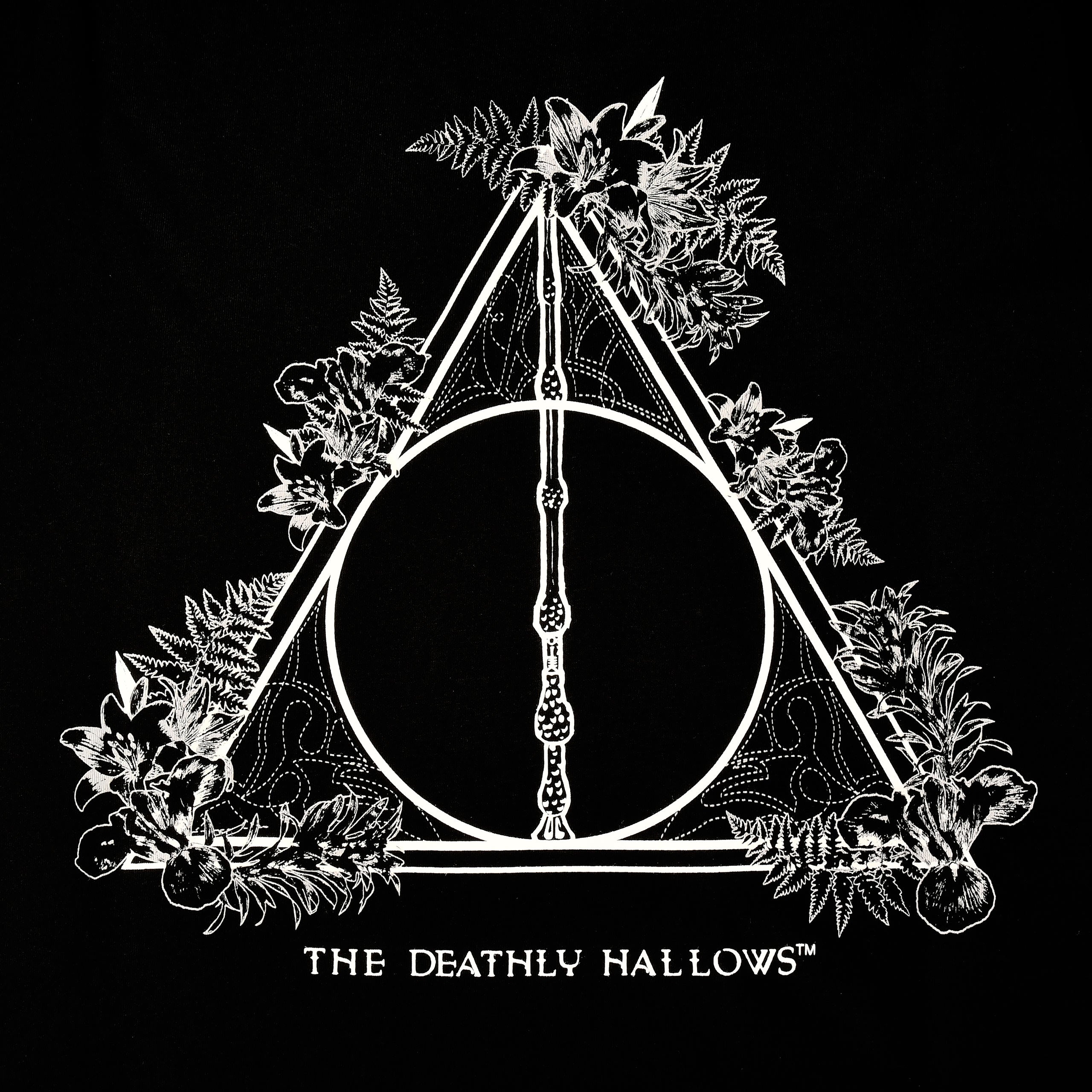 Produktbild Harry Potter - Floral Deathly Hallows T-shirt dam svart