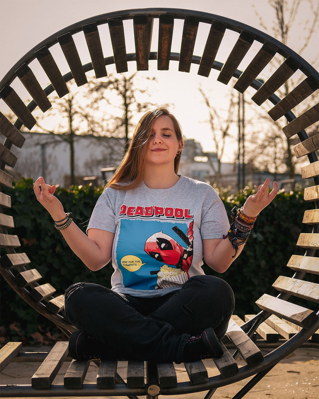 Produktbild Deadpool - Here for the Comments T-Shirt grå