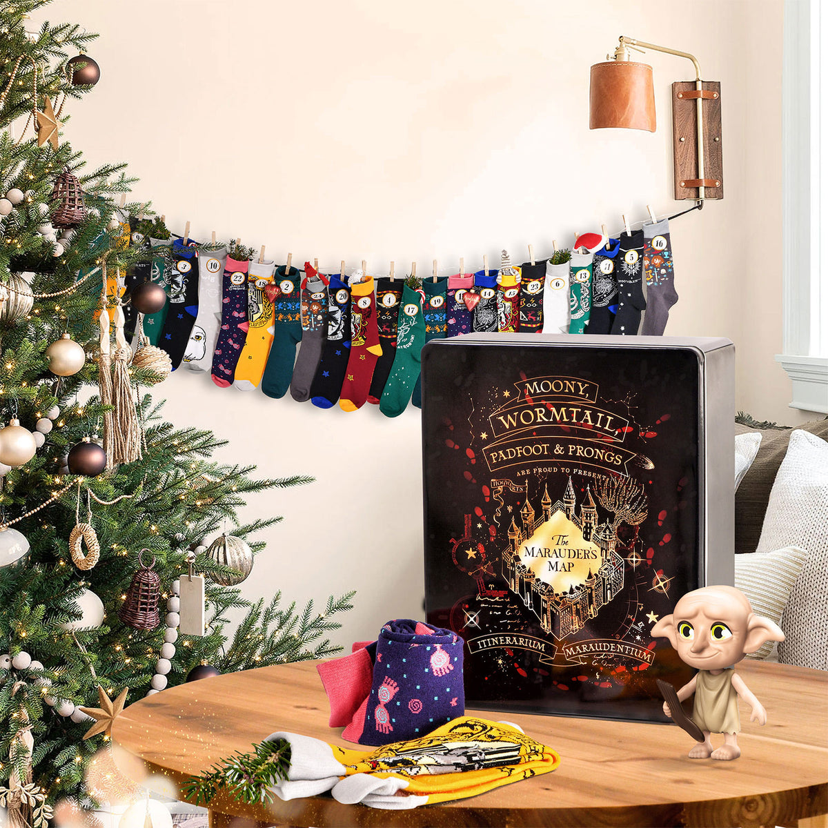 Produktbild Harry Potter - Strumpkalender för advent att fylla själv