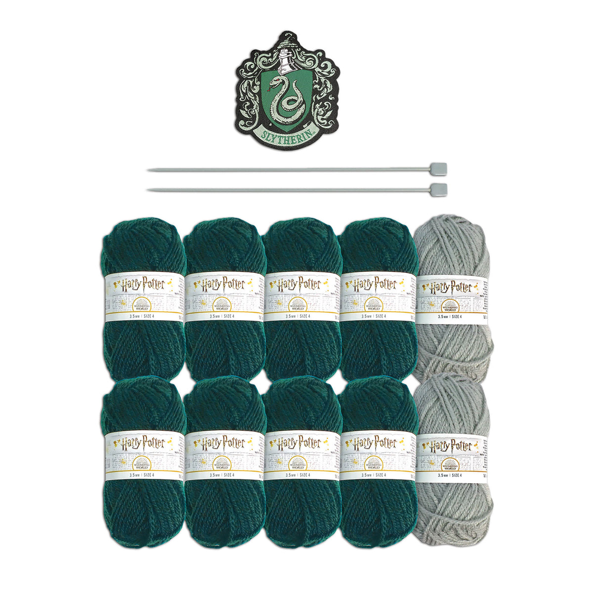 Produktbild Harry Potter - Slytherin Halsduk Stickningsset