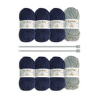 Produktbild Harry Potter - Ravenclaw stickningsset: handskar och strumpor