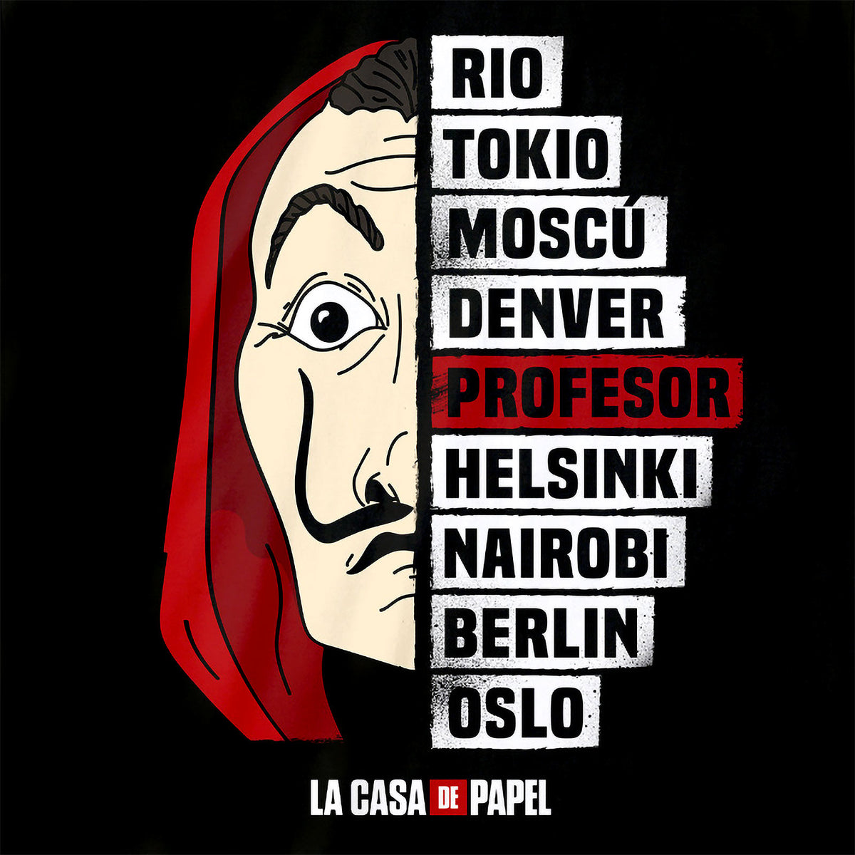 Produktbild La Casa de Papel - Gäng T-shirt svart