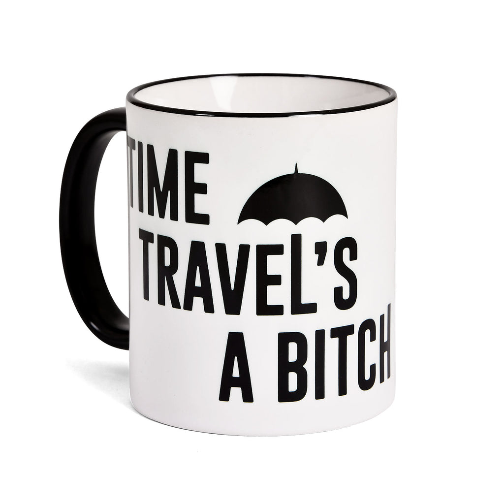 Produktbild Time Travel's a Bitch-mugg för fans av The Umbrella Academy