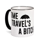 Produktbild Time Travel's a Bitch-mugg för fans av The Umbrella Academy