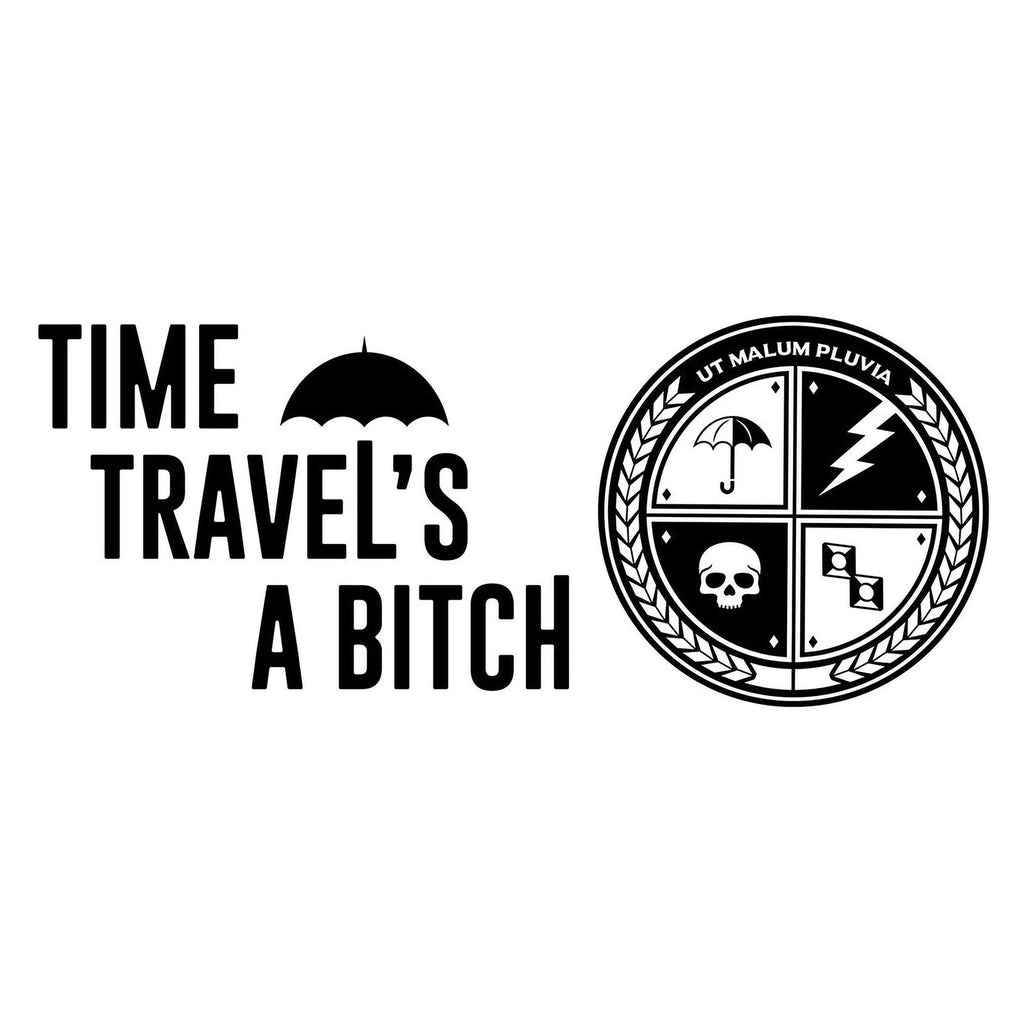 Produktbild Time Travel's a Bitch-mugg för fans av The Umbrella Academy
