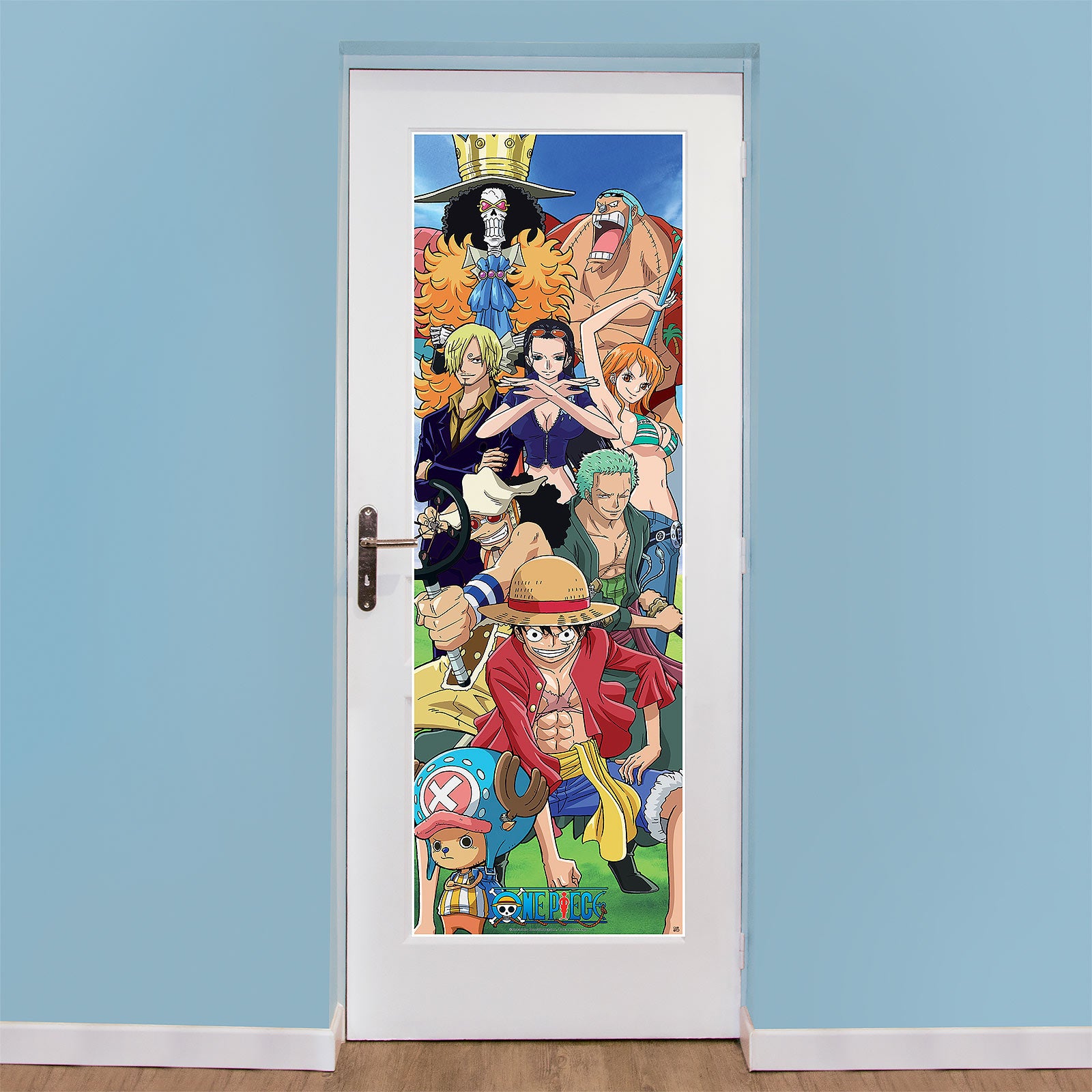 Produktbild One Piece - Dörrposter med Stråhattspiraterna