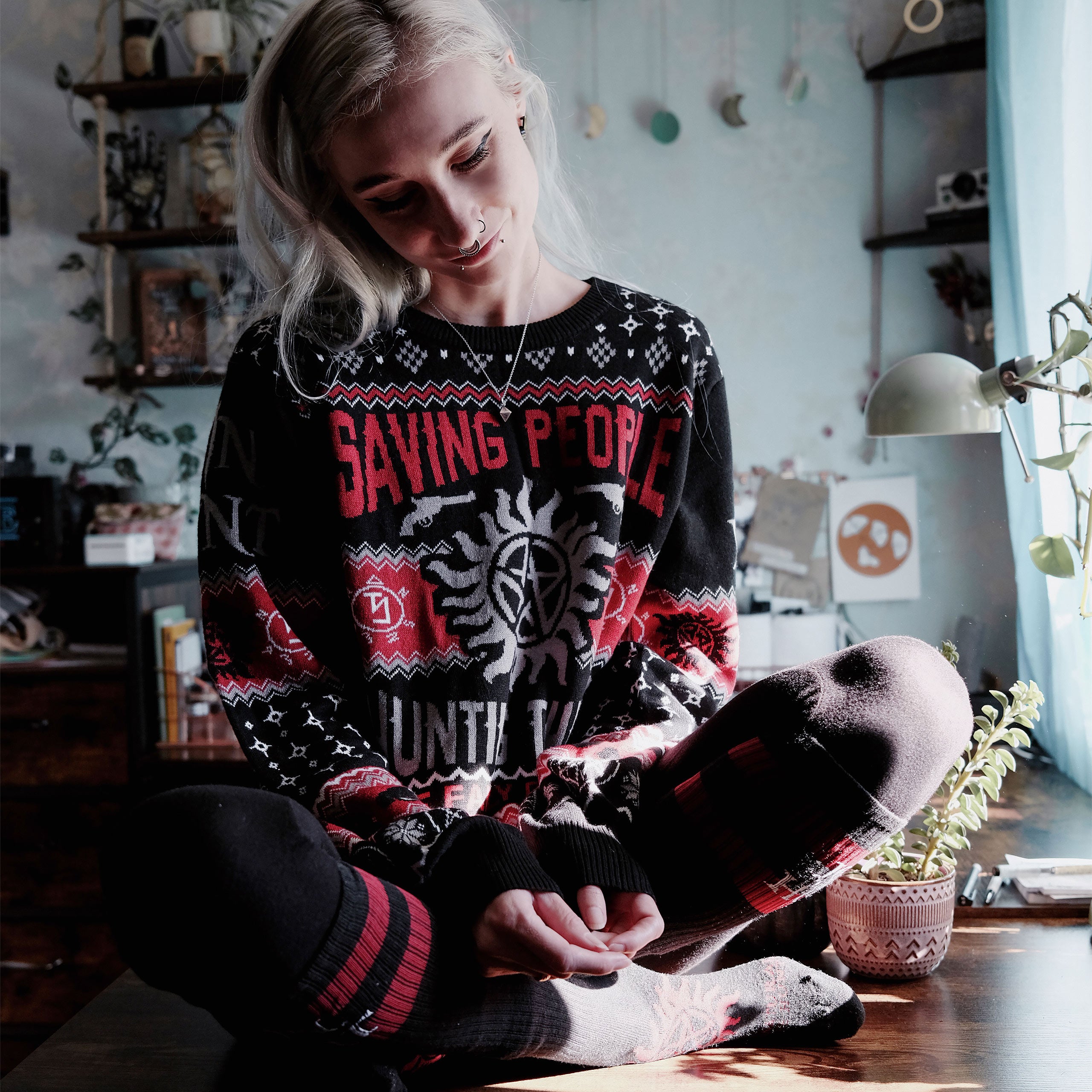 Produktbild Supernatural - Jultröja Saving People Hunting Things